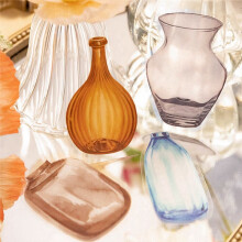 Bottle Theme PET Stickers Decorative Collage Scrapbooking Diary Album Creativity Stationery Adhesive DIY Sticker B