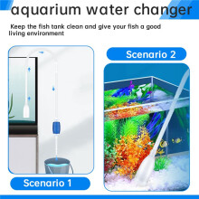 Akvarie Akvarium Vakuum Vattenbyte Sifon Grus Sugrör Filter Akvarium Vattenbyte Pump Verktyg Filter