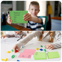 600 PCS Index Cards 3x5 Inches Colored Flash Cards with , Punched Lined Flash Cards Ruled Index Cards