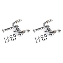 2 Set di Tubi di Scarico Doppi In Metallo CNC con Silenziatore per 1/5 HPI Rovan Baja 5B 5T 5SC RC
