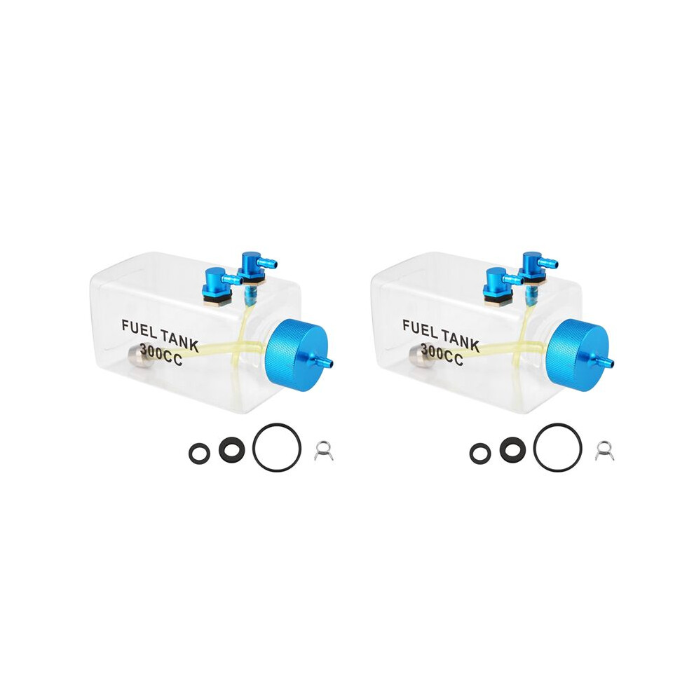 2X Fuel Tank Petrol Transparent Plastic Bottle 300Cc Cnc For Rc Gas And Nitro Airplane 6033968596562