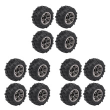 12Pcs 80mm Wheel Tire Tyre for Xinlehong Q901 Q902 Q903 9130 9136 9137 9138 Hosim 1/16 RC Car Upgrade Parts,1