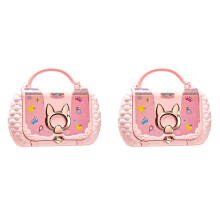 2X Kids Beauty Toys Makeup Kit Little Bag Washable Pretend Cosmetic Set Toys with Mirror Non-Toxic & Safe