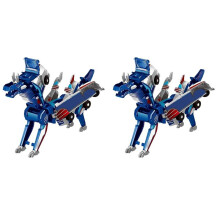 2X Magic Transformation Super Combination Car Toy 2 in 1 Kids Magnetic Collision Transforming Car Diy Toy Gift A