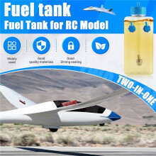 2X Fuel Tank Petrol Transparent Plastic Bottle 400CC CNC for RC Gas and Nitro Airplane