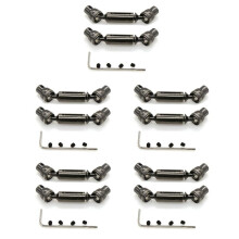 10Pcs Albero di Trasmissione nel Metallo CVD per WPL D12 C14 C24 B14 B36 B24 MN D90 MN99S MN-90 Henglong RC Car Upgrade Parts Accessori