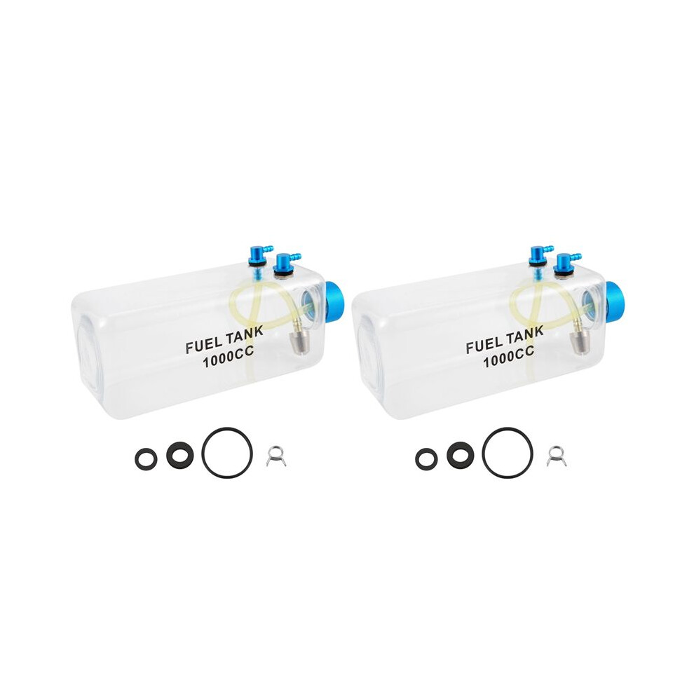 2X Fuel Tank Petrol Transparent Plastic Bottle 1000Cc Cnc For Rc Gas And Nitro Airplane 4713805123862