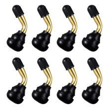 8PCS Tubeless Tire Valve Stem 90 Bent Snapin Rubber Base LeakProof for Motorcycle ATV Scooter