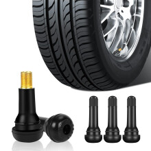 TR413 Rubber Tire Valve Stem Pack, 0.453 Inch SnapIn for Cars and Trucks, LeakProof Universal Fit