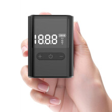 Portable Tire Inflator with Gauge 120PSI Rechargeable Mini Air Compressor Auto Stop LED for Bike Car Ball