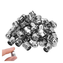 Tire Valve Caps 40pcs Chrome Plated Dust Proof Covers with Durable Finish and Flexible Silicone Seal