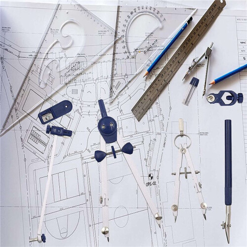 18Pc Drafting Compass for Geometry Set Tool Compass Drawing Tool for Geometry for Drafting, Math, Drawing, Engineer Tool