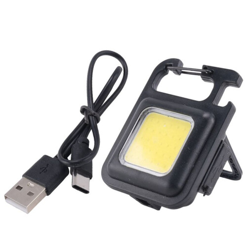 2X Camping Keychain Light Multi-Function Work Light Magnetic Work Light Red and  Flashing  Flashlight Outdoor 1