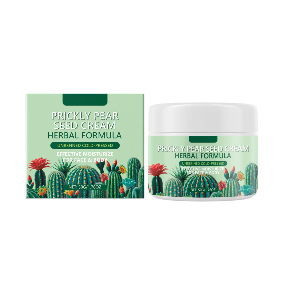 Prickly Pear Seed Cream ColdPressed Face and Body Moisturizer with Deep Hydration 1pc