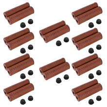 10X Vintage LEDer Fahrrad Paar Lenker Griffe Grips Trekking Lenkstangen Couverture SchüTz Farbe: