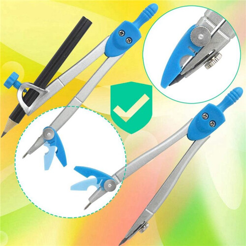 Geometry Compass Set 20Pcs School Maths Protractor Set Rulers for Student Maths and Engineering in Carry Case, 2