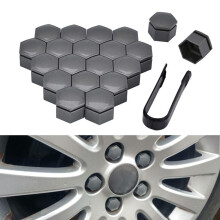 20PCS 17mm Grey Lug Nut Covers for Cadillac XT5 20172025, Waterproof Dustproof Wheel Bolt Caps
