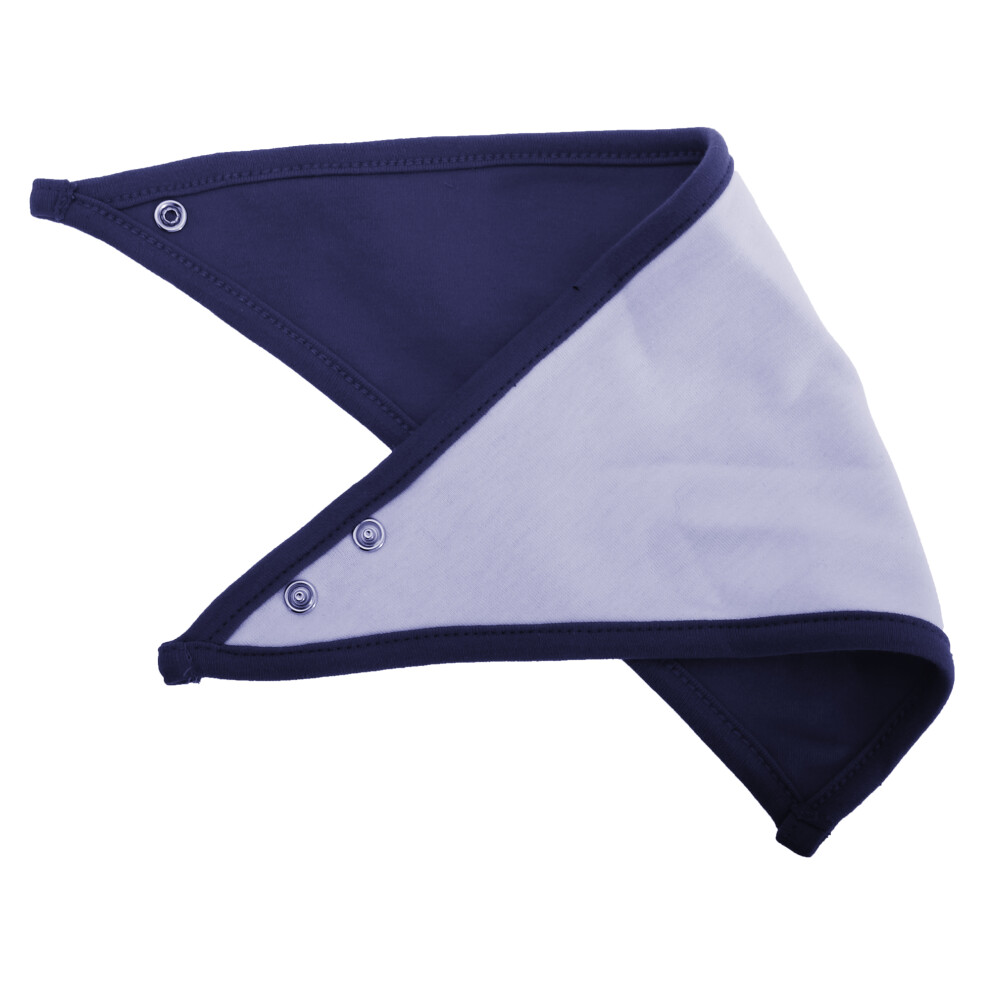 Babybugz (One Size, White/Nautical Navy) Baby Plain Bandana Bib