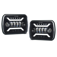 7x6 5x7 LED Headlights H6054 Faro Rettangolare con Abbaglianti e Anabbaglianti DRL Indicatore di Direzione per Cherokee XJ YJ