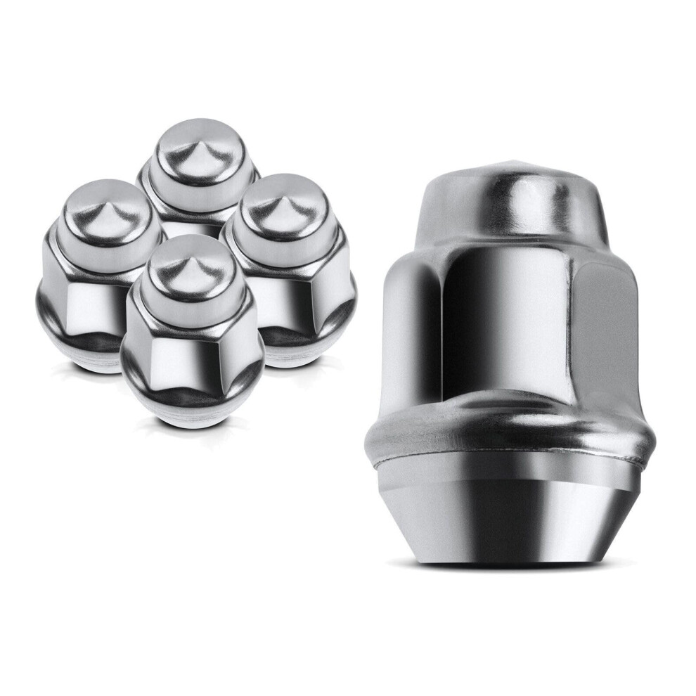 5 Pack Steel Lug Nuts For Front Or Rear Wheels, Fits Jeep Wrangler Cj5 Cj7 Cherokee Jk 9174973133490