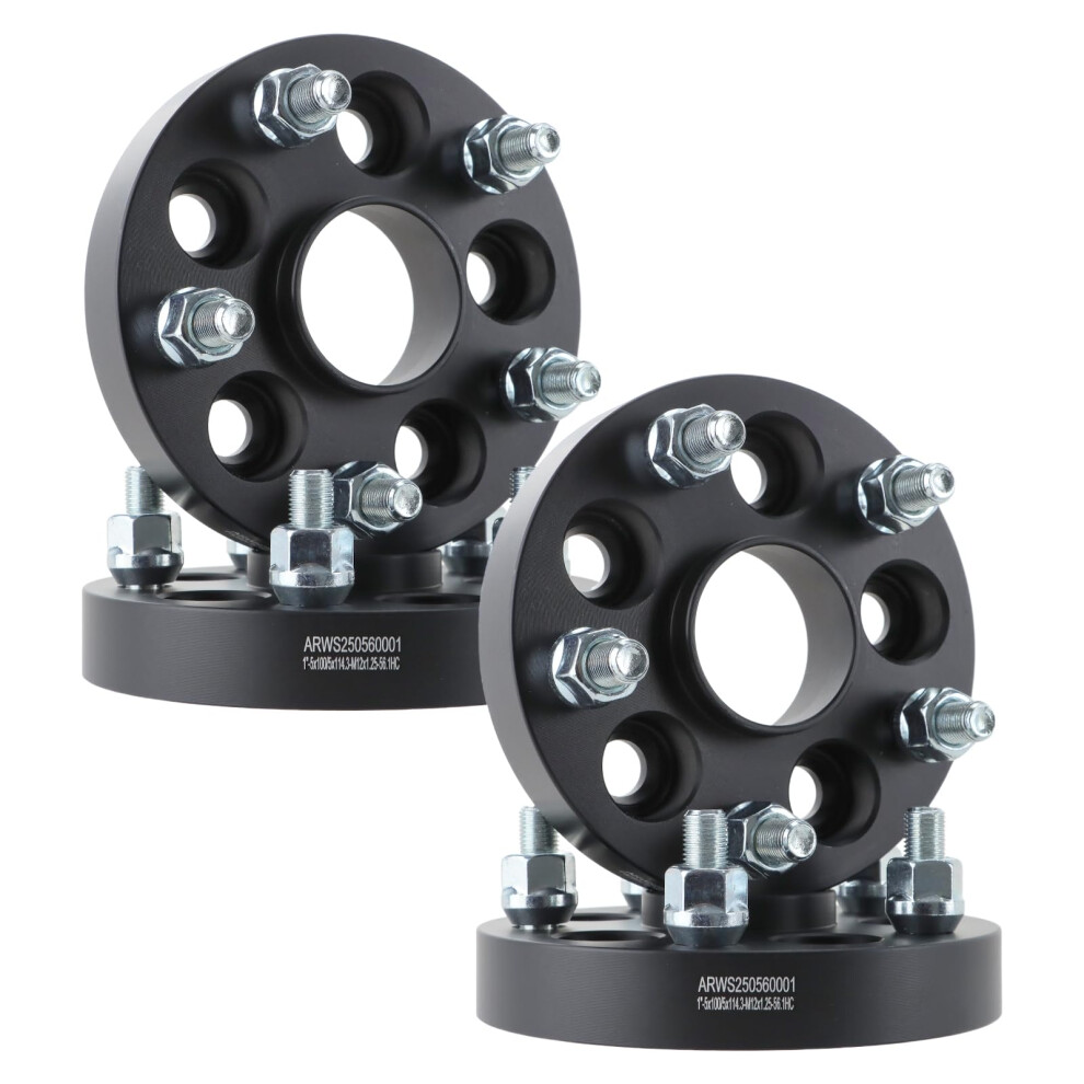 5X100 To 5X114.3 Wheel Adapters 1 Inch Hub Centric Spacers M12x1.25 Studs 56.1Mm Bore 4Pc Set 9174973134022