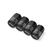 Motorcycle Valve Caps CNC Aluminum Size 10 Black Dustproof Wheel Covers for XMAX 4Pack