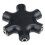 1 to 5 Audio Splitter 3.5mm Audio Router Separator Device Adapter with 3.5mm Wire Black 5