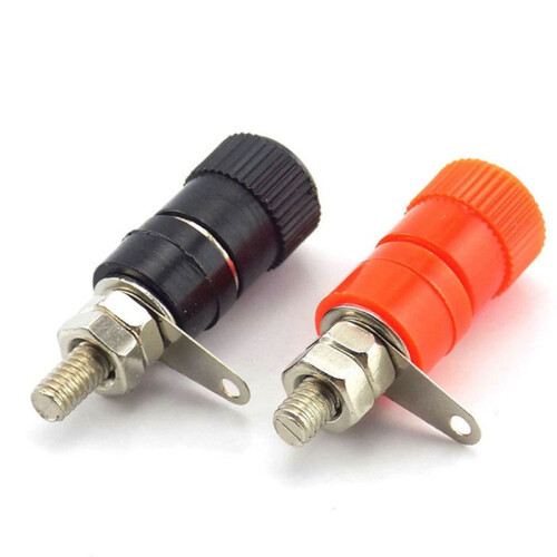 Banana Plugs Socket Connector Nickel Plated Binding Post Nut Banana Plug Jack Connector 2