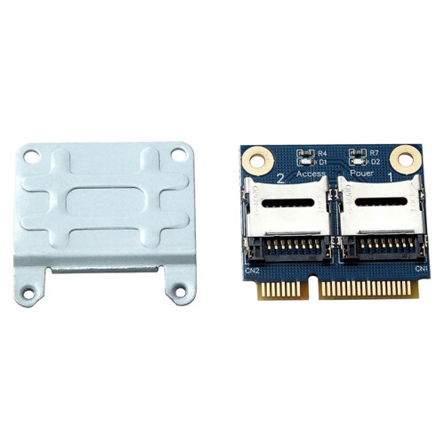 Pci-E Adapter 2 SSD HDD for Laptop Dual Micro-  SDHC SDXC TF to  PCIe Memory Card Reader