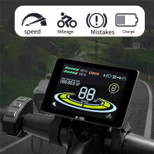 Display per Bicicletta Elettrica H-100 Display LCD Controllo 24V - 72V Misuratore di Velocità Tachimetro A 5 Pin Connettore SM
