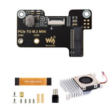 Waveshare Płytka Adapterowa dla Raspberry Pi 5 PCIe na M.2  Płytka Adapterowa z Obsługą Chłodnicy Protokół Dysku Twardego NVMe