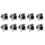 10PCS Ethernet Rj45 Chassis Socket NE8FDP Ethernet Pass Through Connector IP65 Waterproof A 1