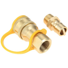 Gassnelkoppelingsset, Ontkoppelconnector met Mannelijke Stekker, 1/2 Inch Aardgaspropaansnelkoppelingsadapter