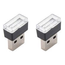 2X Portable USB LED Car Light Car Interior USB Atmosphere Light Plug and Decorative Light Emergency