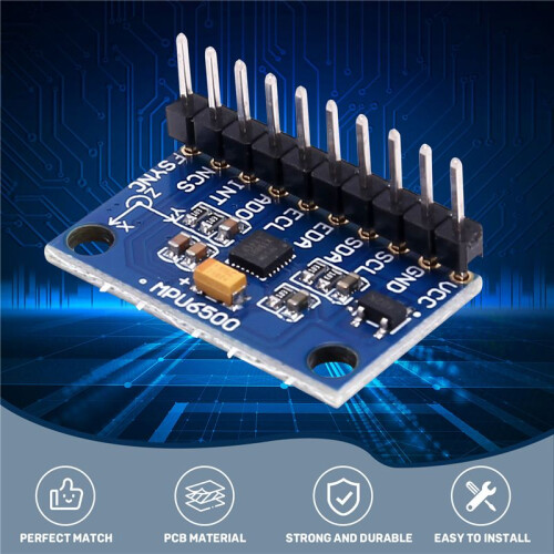 10Pcs MPU6500 Gyroscope Accelerometer Sensor Module 6-Axis GY-6500 Sensor Module IIC Communication Protocol