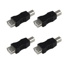 4X USB Type A Female to USB Type B Male Adapter