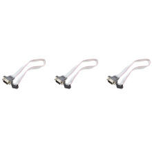 3X DB9 RS232 to 10 Pin Ribbon Cable Connector Adapter