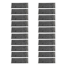 20X White Letters French Azerty Keyboard Sticker Cover Black for Laptop PC