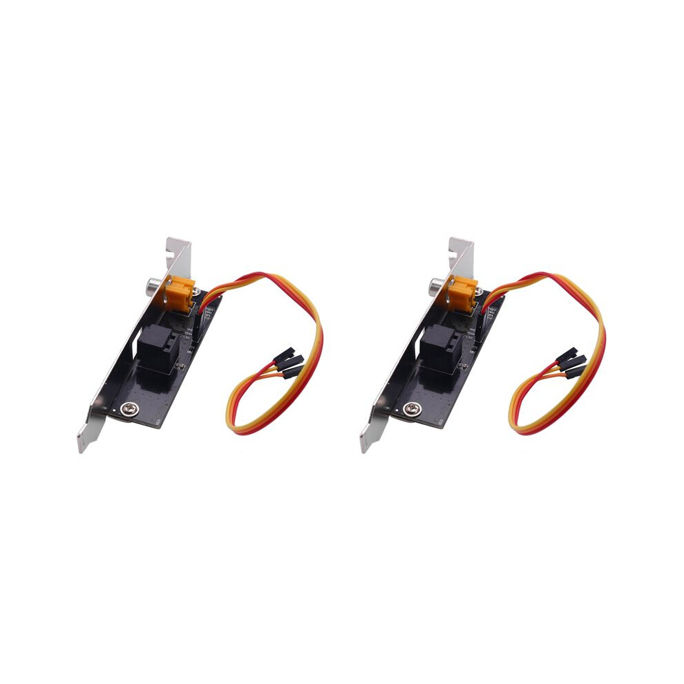 2X Spdif Optical And Rca Out Plate Cable Bracket Digital Audio Output For Gigabyte Msi Board 4713492549006