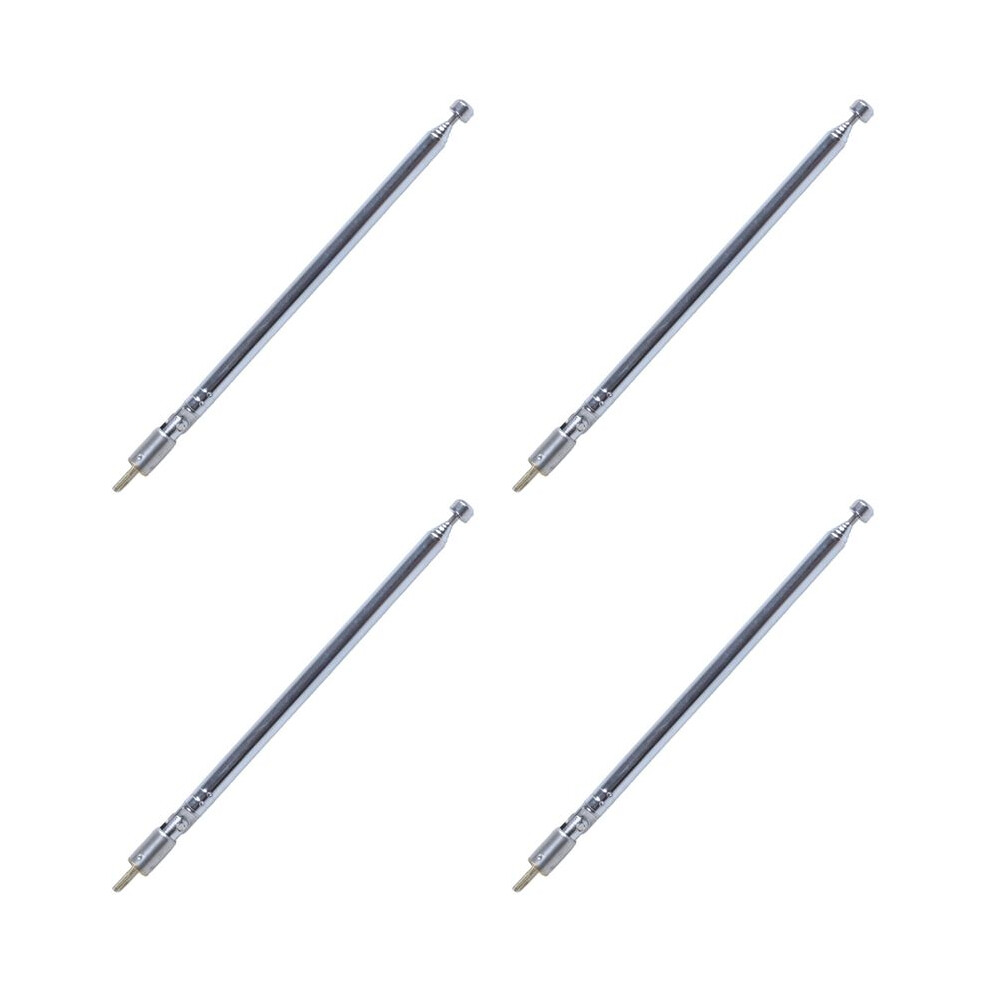 4X Replacement 49Cm 19.3Inch 6 Sections Telescopic Antenna Aerial For Radio Tv 4713246488711