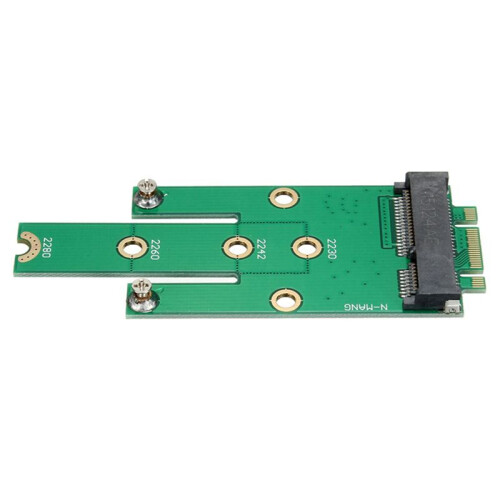 2X Msata  PCI-E 3.0 Ssd to Ngff M.2 B Key  Interface Adapter Card 2