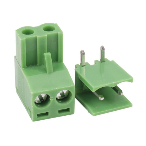 20 Piezas 5.08 mm Paso 2Pin Tornillo Enchufable Pcb Bloque de Terminales Conector áNgulo Recto 1