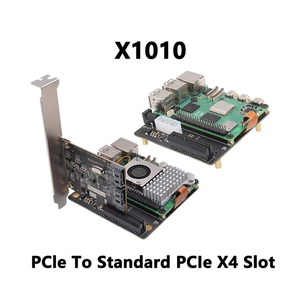 X1010 Pcie Ffc Connector To Standard Pcie X4 Slot Expansion Board For Raspberry Pi 5 4852693503346