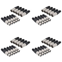 40Pcs 3 Pin XLR Solder Type Connector 5 Male + 5 Female Plug Cable Connector Microphone Audio Socket