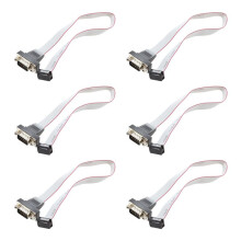 6X DB9 RS232 to 10 Pin Ribbon Cable Connector Adapter