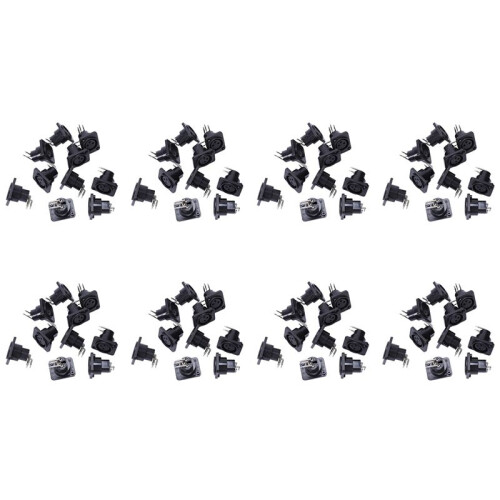 80pcs Black XLR 3pin Female Jack Panel Mount Chassis PCB Socket Connector