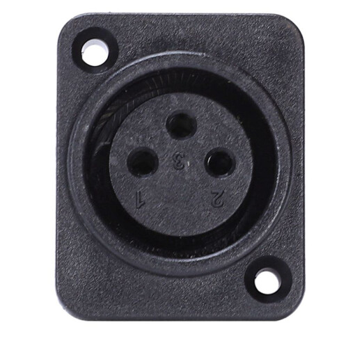 80pcs Black XLR 3pin Female Jack Panel Mount Chassis PCB Socket Connector 2