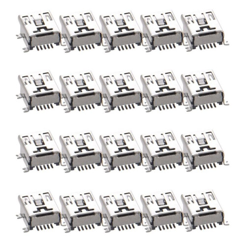20 Pcs  USB Type B Female Port 5-Pin 180 Degree SMD SMT PCB Jack Socket 1