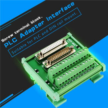 6X Scheda di Breakout del Connettore Maschio / Femmina del Modulo di Interfaccia Guida DIN DB25