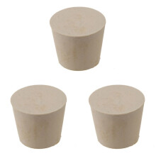 3X New Rubber Stopper Bungs Laboratory Solid Hole Stop Push-in Sealing Plug 7 28 X 37mm